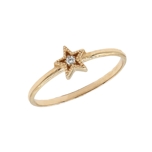 Inel Aur Roz 14k Stea - Bijuteria Cleopatra