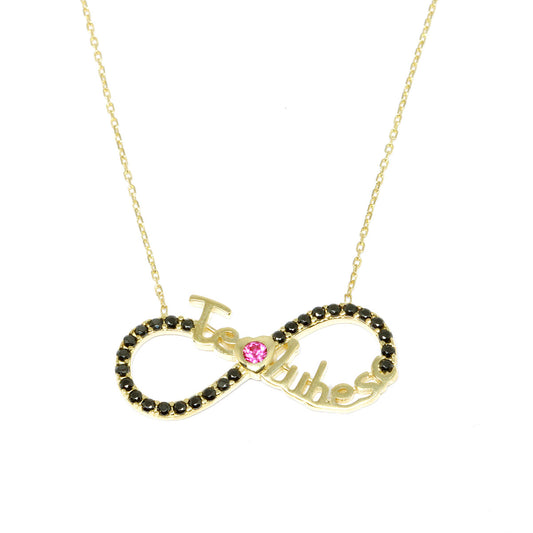 Lant Aur 14k Infinit "Te iubesc" - Bijuteria Cleopatra