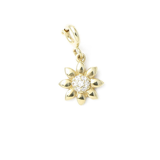 Pandantiv Aur 14k Floare cu Pietre Zirconia - Bijuteria Cleopatra